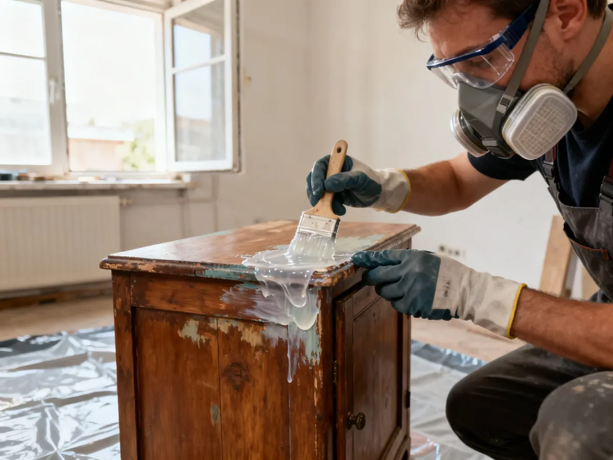 Nakładanie żelu do usuwania starej powłoki